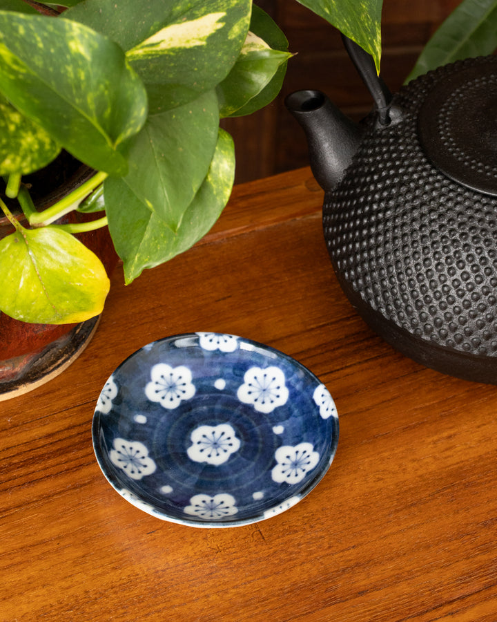 Plate, Ichiyama, Set of 5, Indigo, Small Round