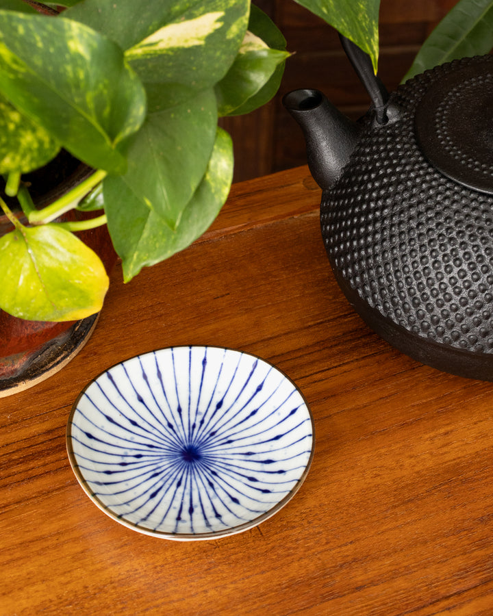 Plate, Ichiyama, Set of 5, Indigo, Small Round