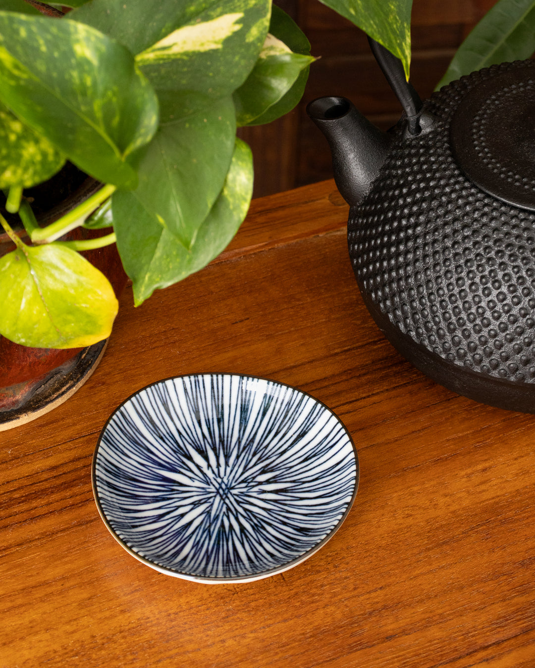 Plate, Ichiyama, Set of 5, Indigo, Small Round