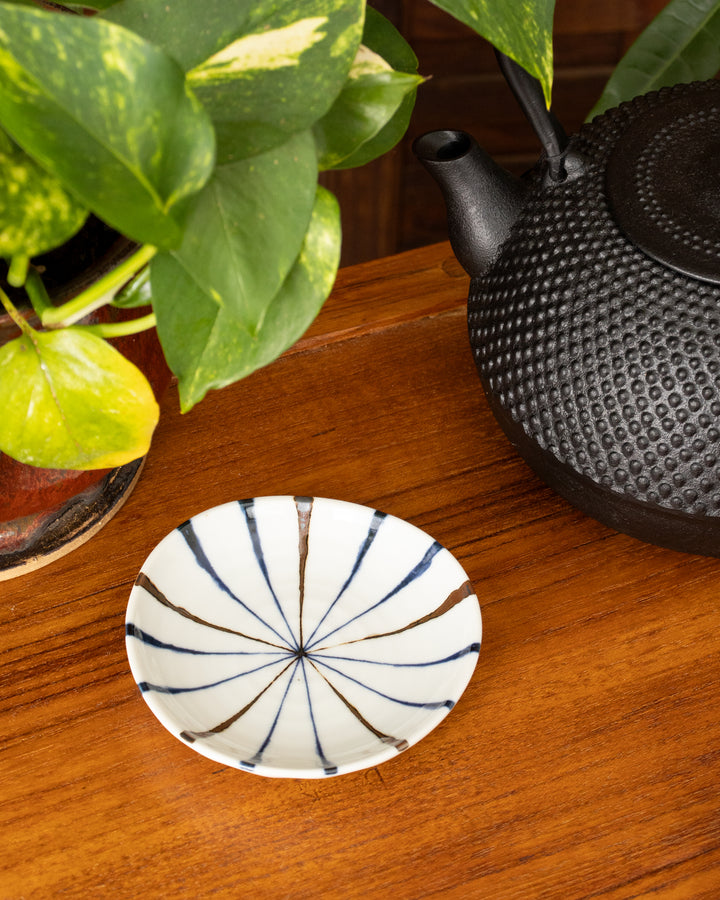 Plate, Ichiyama, Set of 5, Indigo, Small Round