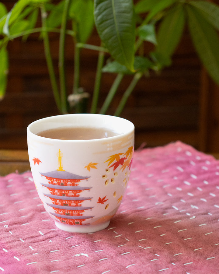 See Through Color Tea Cup, Arutha, Five-Story Pagoda
