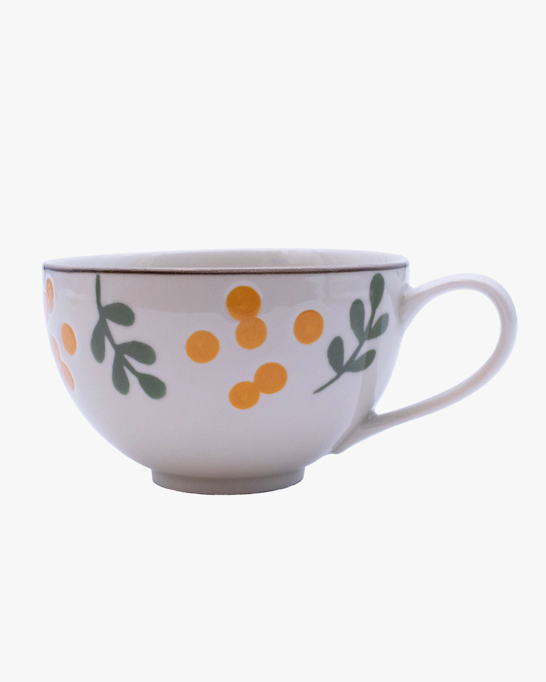 Soup Mug, Bisque, Hanamoe Series, Flowers