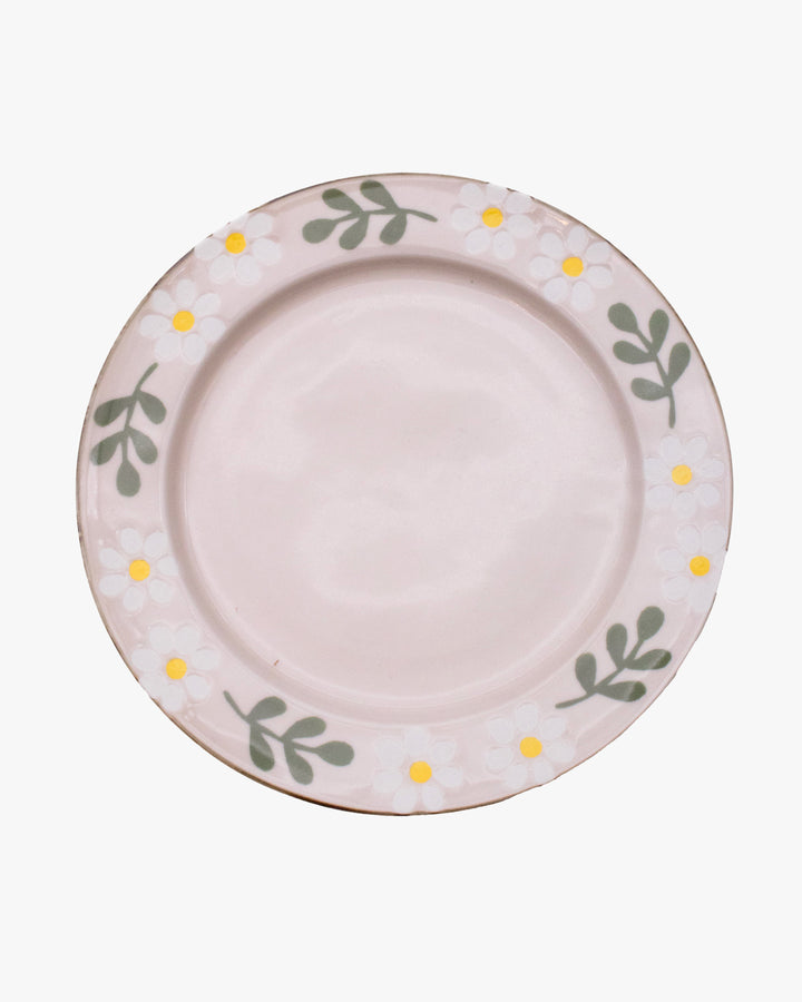 Plate, Bisque, Hanamoe Series, Flowers