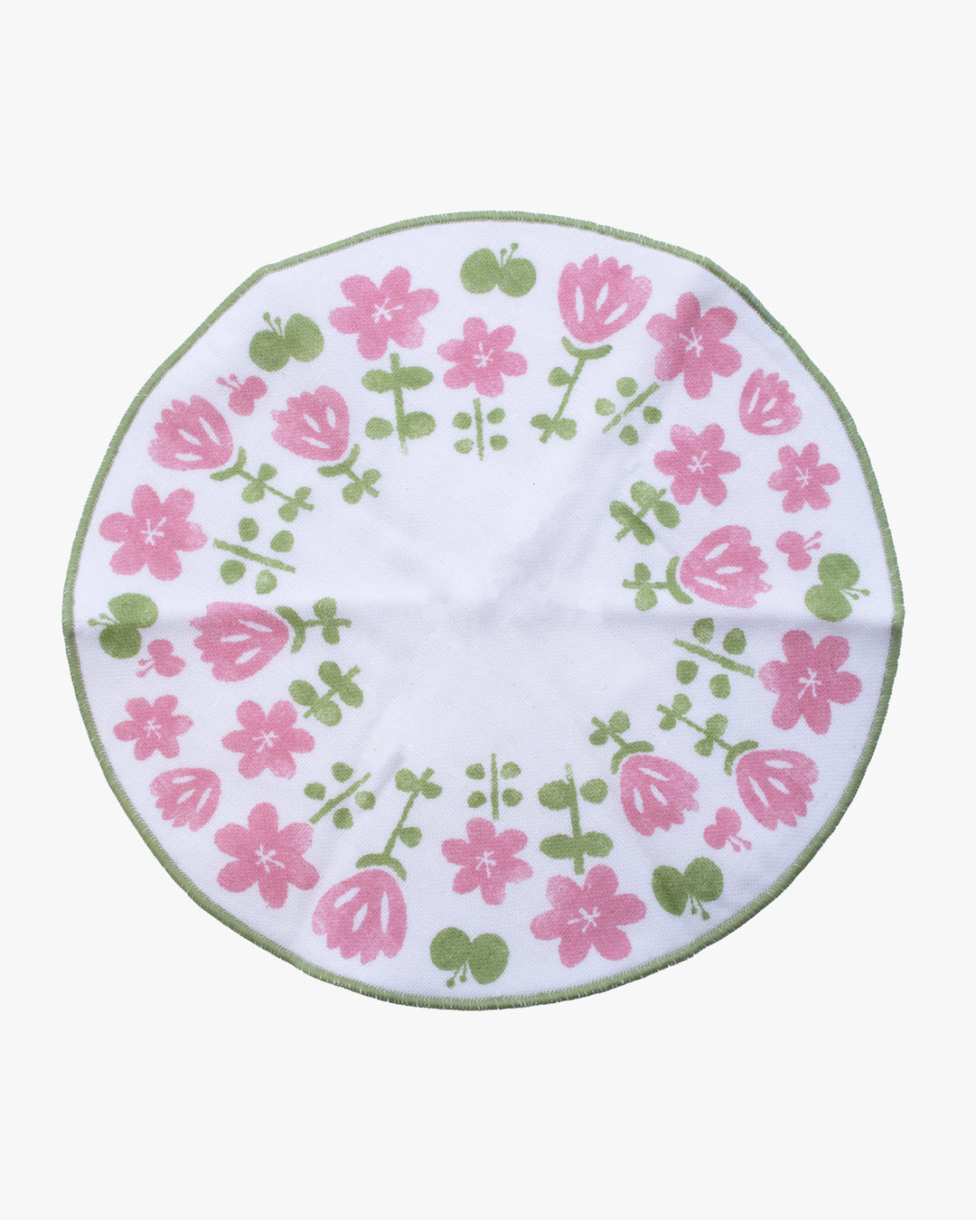 Gauze Handkerchief, Bisque, Flower Bouquet