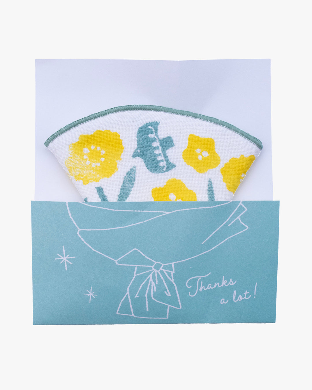 Gauze Handkerchief, Bisque, Flower Bouquet