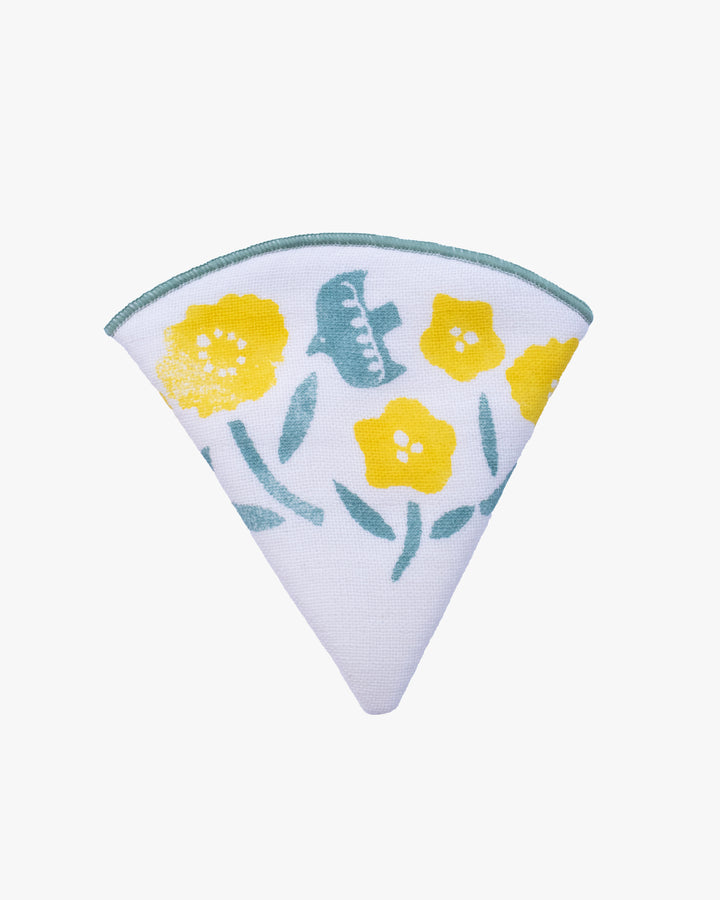 Gauze Handkerchief, Bisque, Flower Bouquet