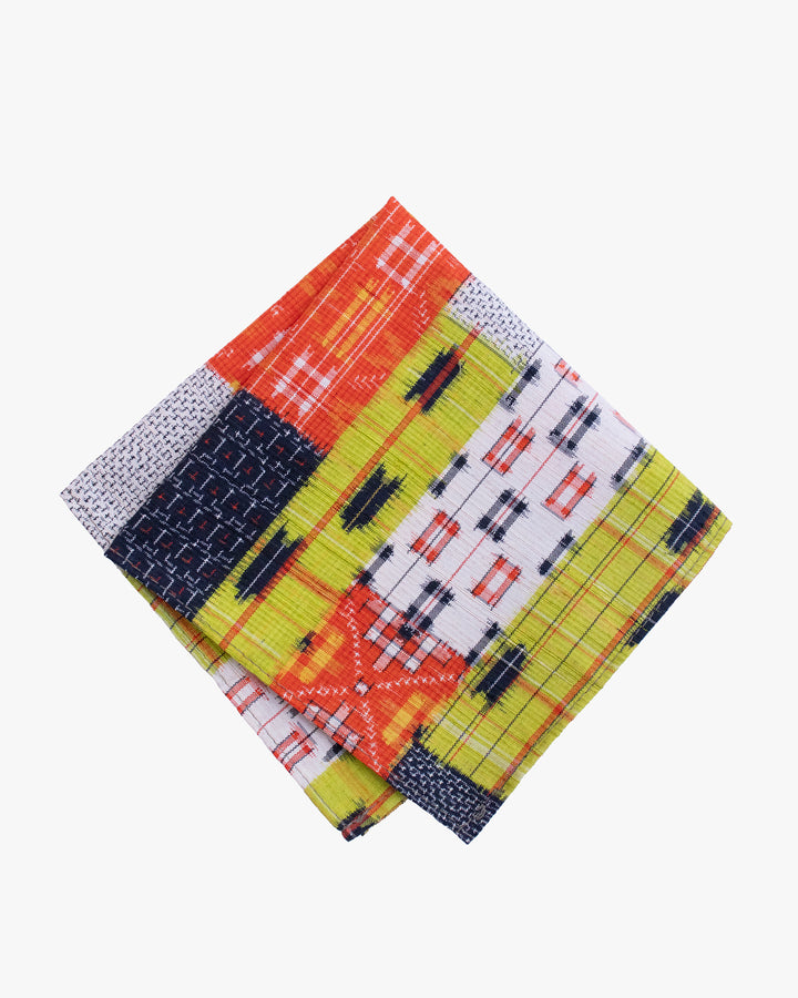 Kiriko Original Pocket Square, Multi Colored Patchwork
