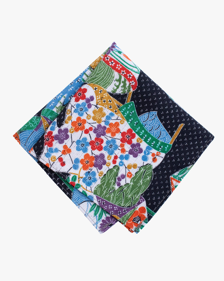 Kiriko Original Pocket Square, Multi Floral