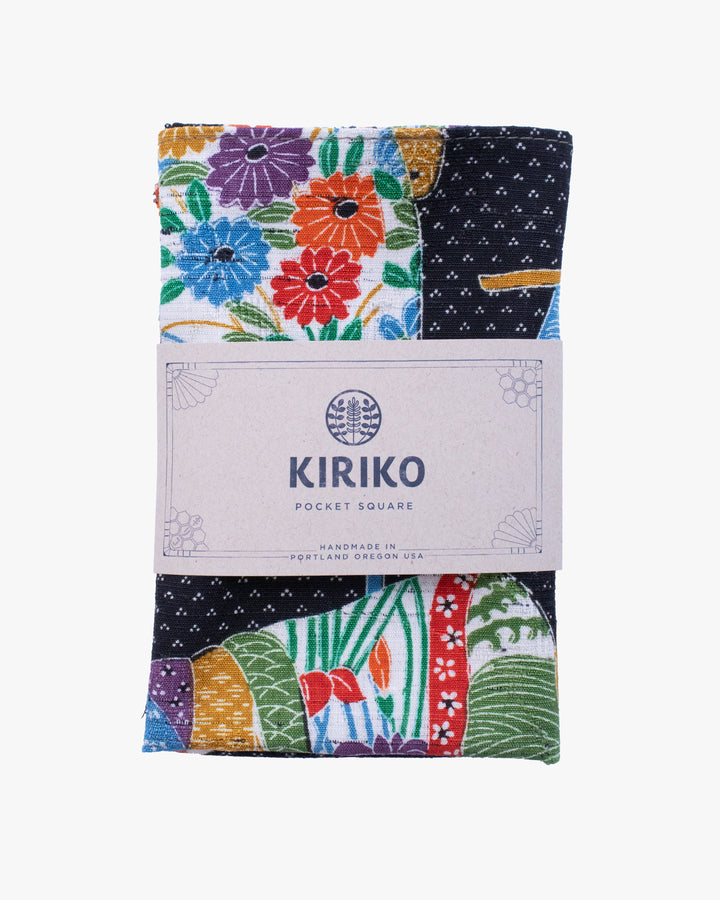 Kiriko Original Pocket Square, Multi Floral