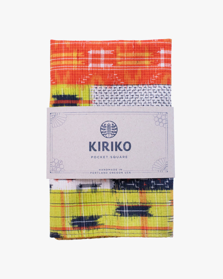Kiriko Original Pocket Square, Multi Colored Patchwork