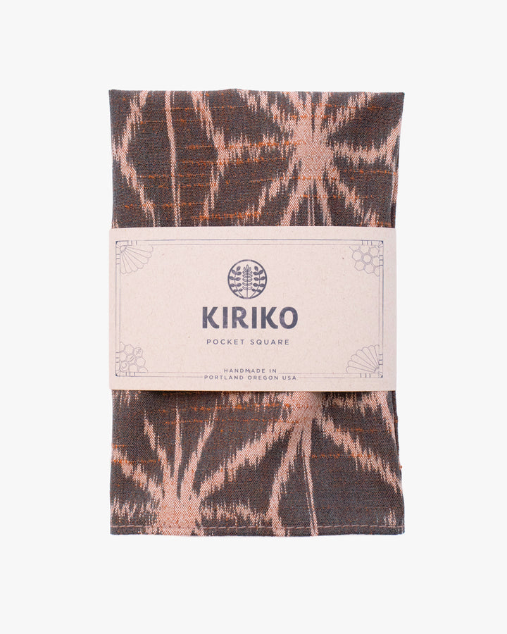 Kiriko Original Pocket Square, Mauve Abstract Asanoha
