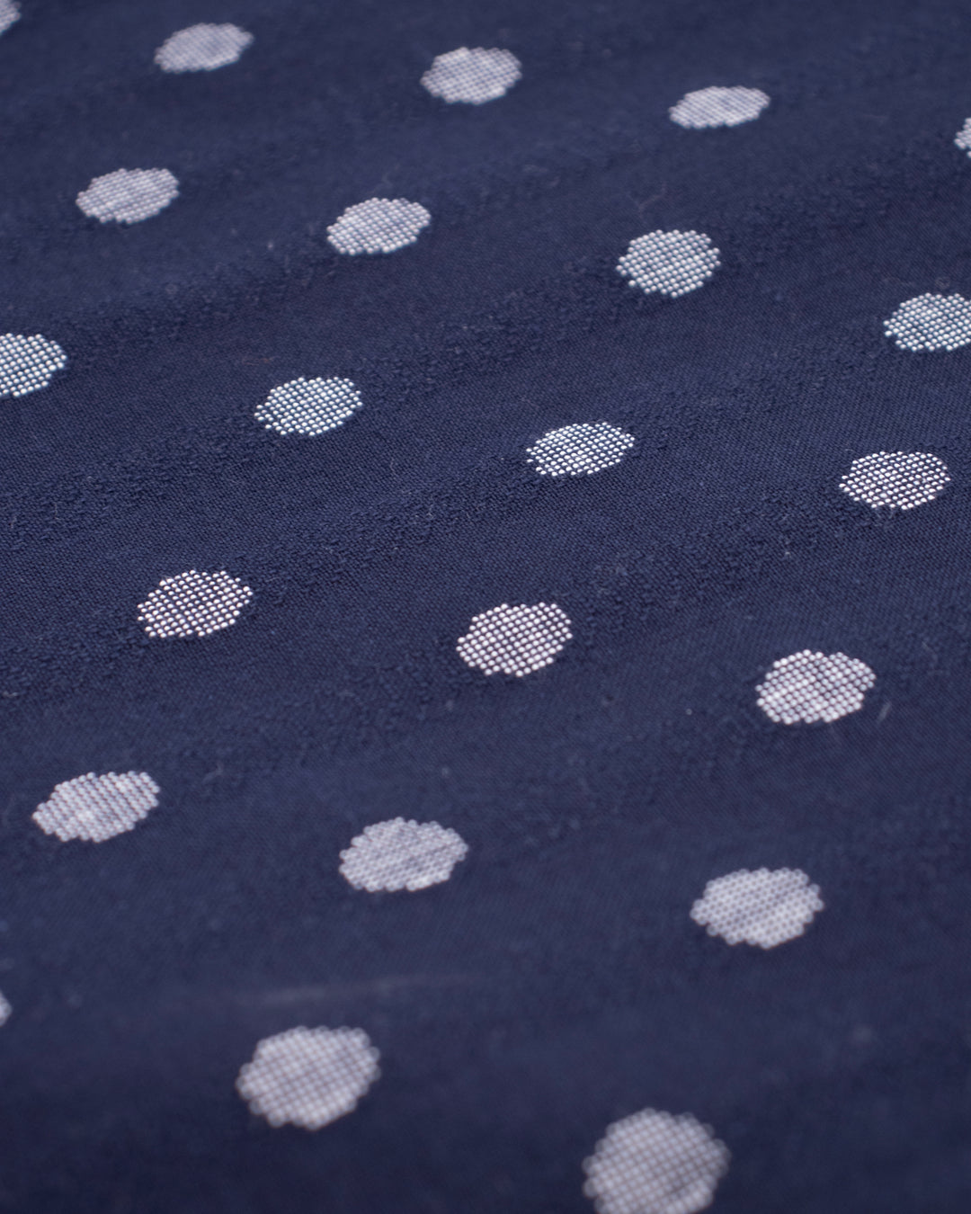 ToK Japanese Apron, Button Up Side, Indigo with Medium White Dots