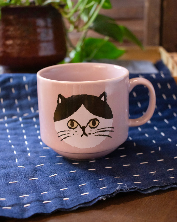 Mug Cup, Bisque, I Love Cat Series