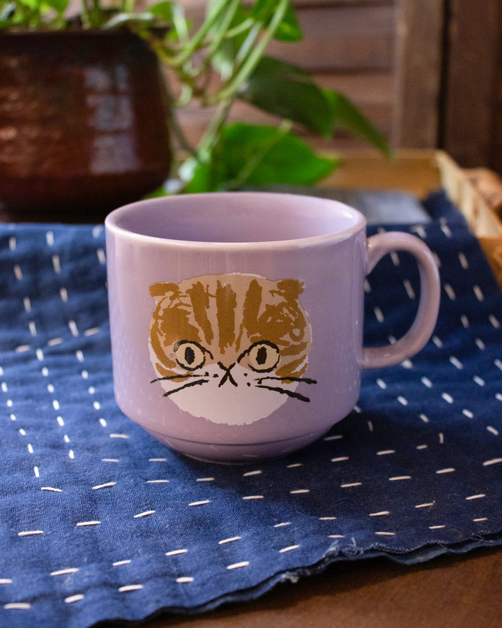 Mug Cup, Bisque, I Love Cat Series