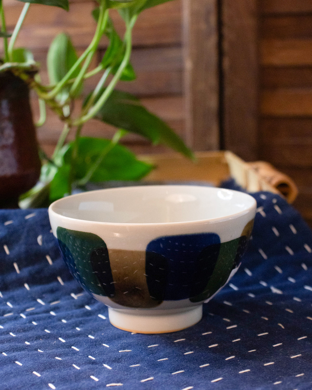 Rice Bowl, Bisque, Amane Series, Color Squares