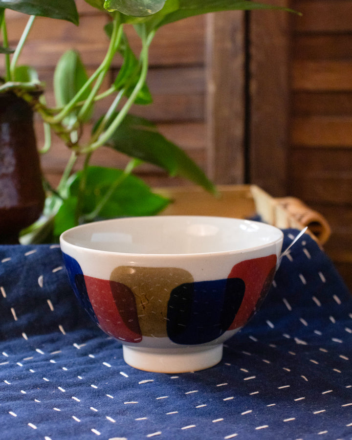 Rice Bowl, Bisque, Amane Series, Color Squares