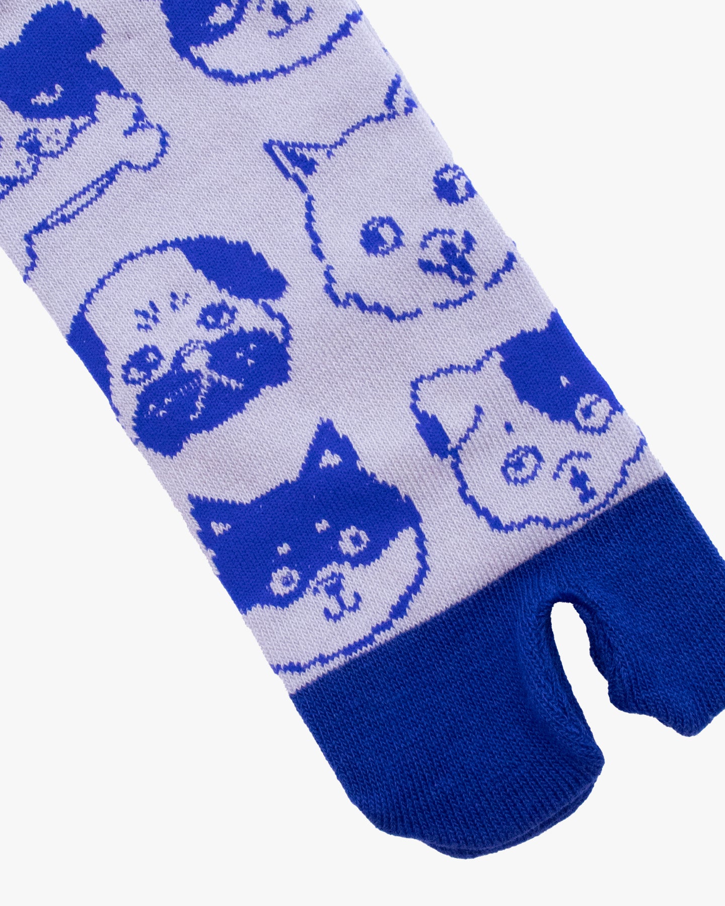Wa Modern, Tabi Socks, Crew, Royal Blue and Grey Pets