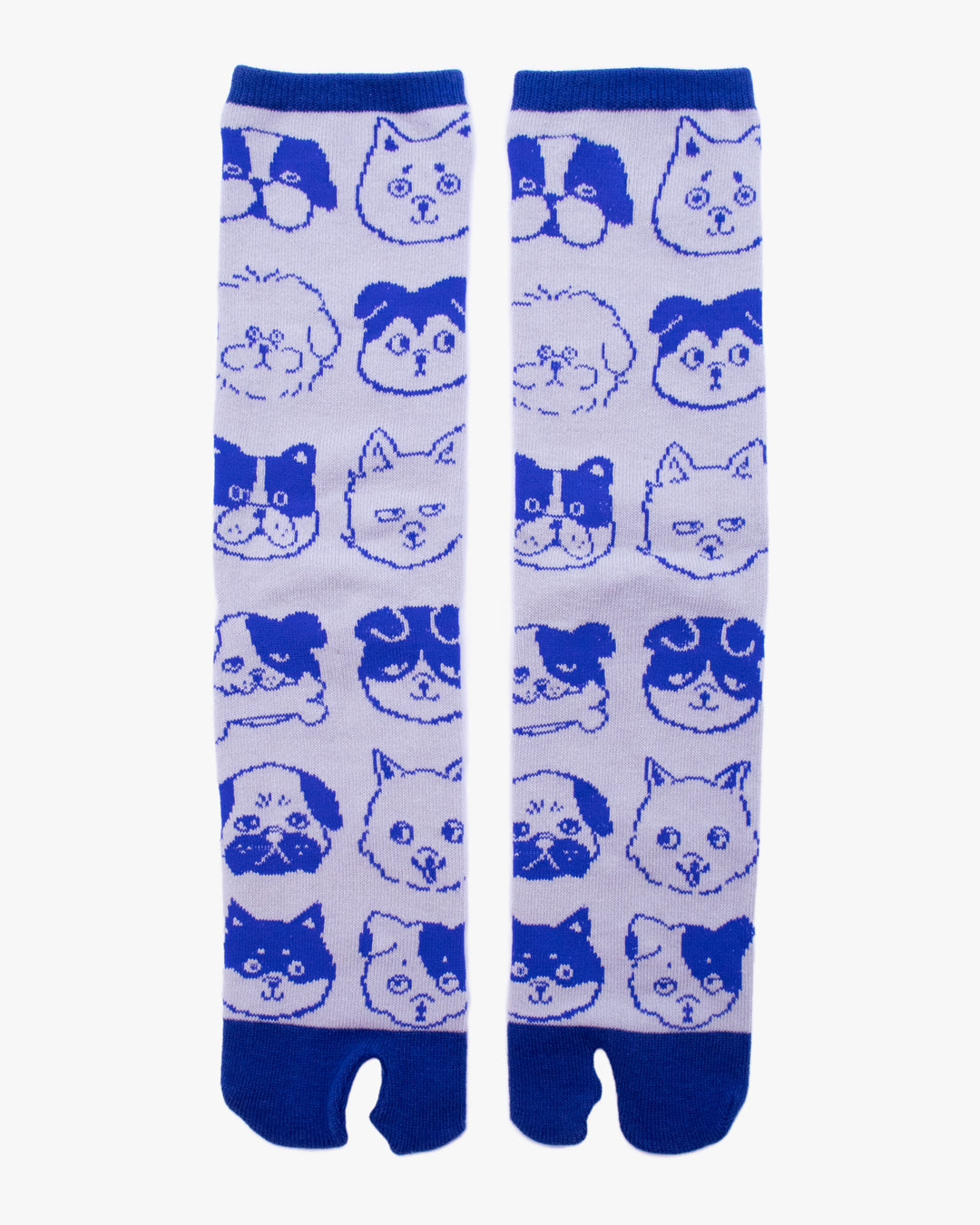 Wa Modern, Tabi Socks, Crew, Royal Blue and Grey Pets