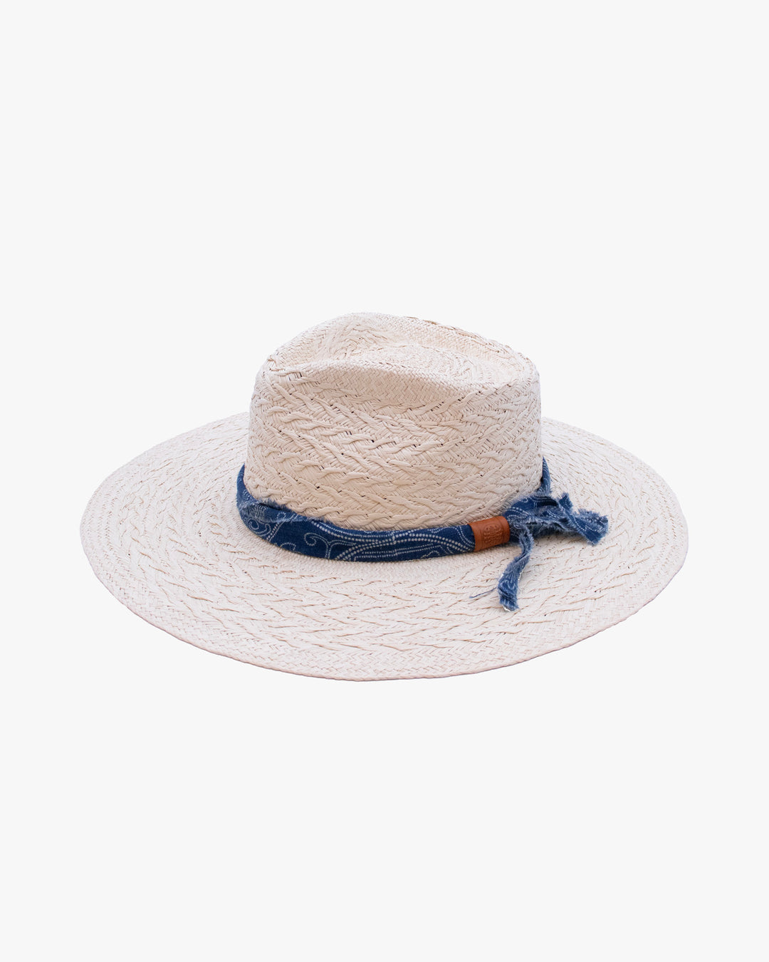 Kiriko Custom Panama Hat, Straw, Twisted Katazome, Kiku