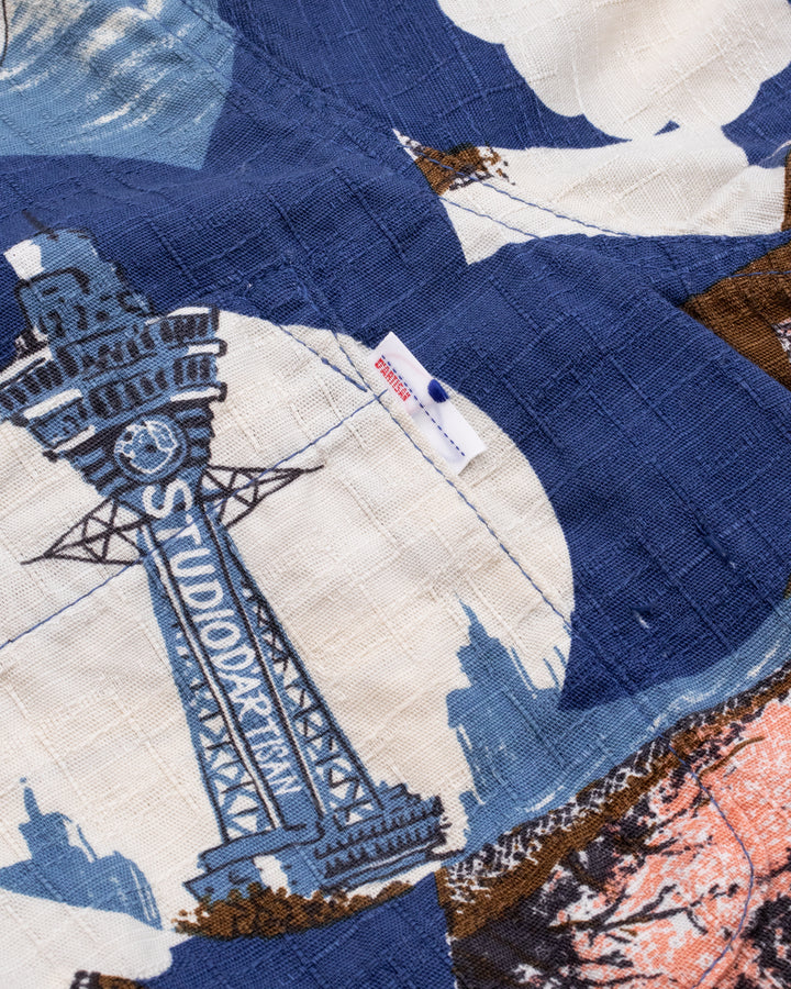 Japanese Repro Shirt, Short Sleeve Aloha Shirt, M, Studio D&