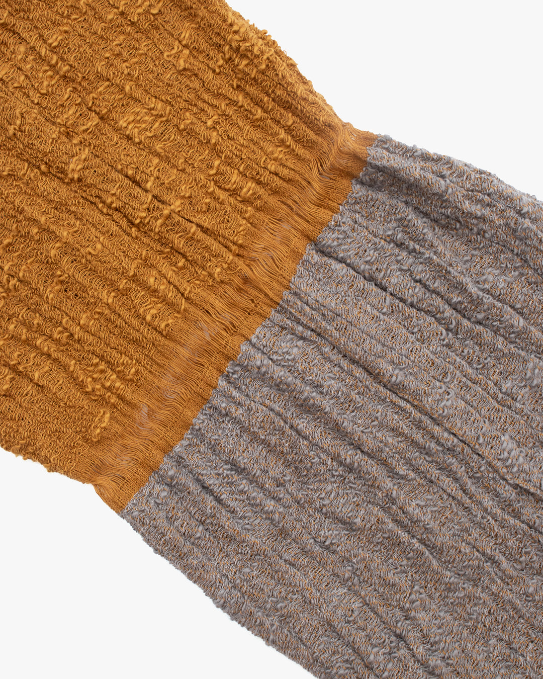 Kobo Oriza Knit Cap, Multi Functional, Cotton, Split Mustard and Dark Gray, 9˝