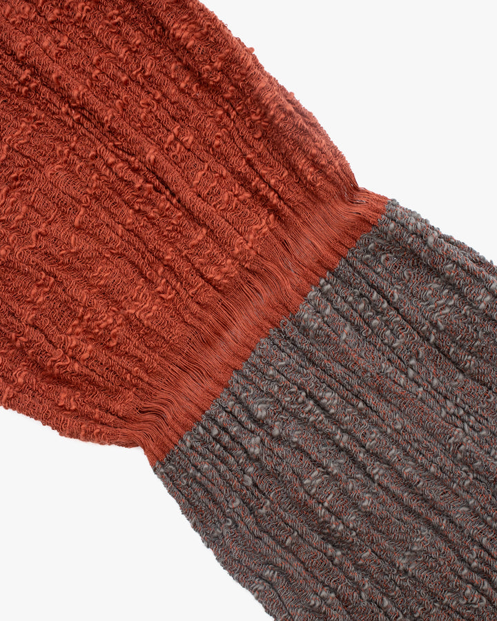 Kobo Oriza Knit Cap, Multi Functional, Cotton, Split Red and Smoke, 9˝