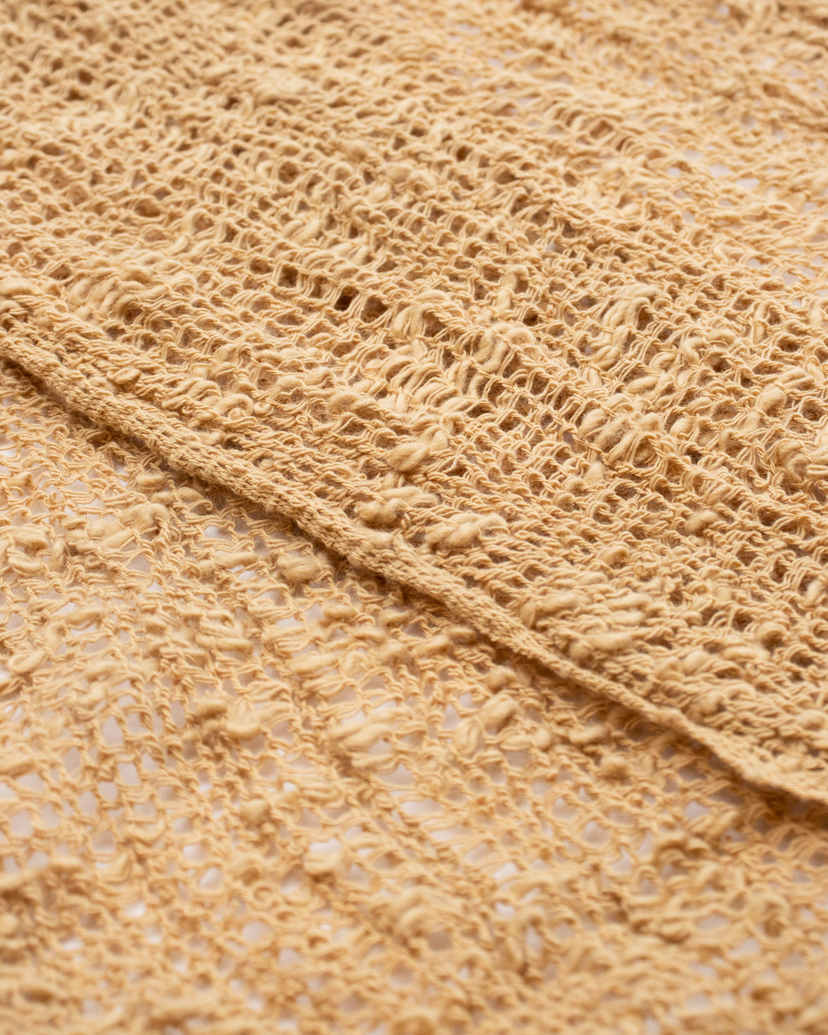 Kobo Oriza Muffler, Slim and Light Mojiri Weave, Mustard