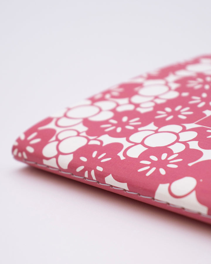 Kiriko Original Lined Notebook, Pink and White Ume