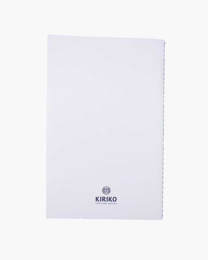 Kiriko Original Lined Notebook, Navy and White Basket-Weave