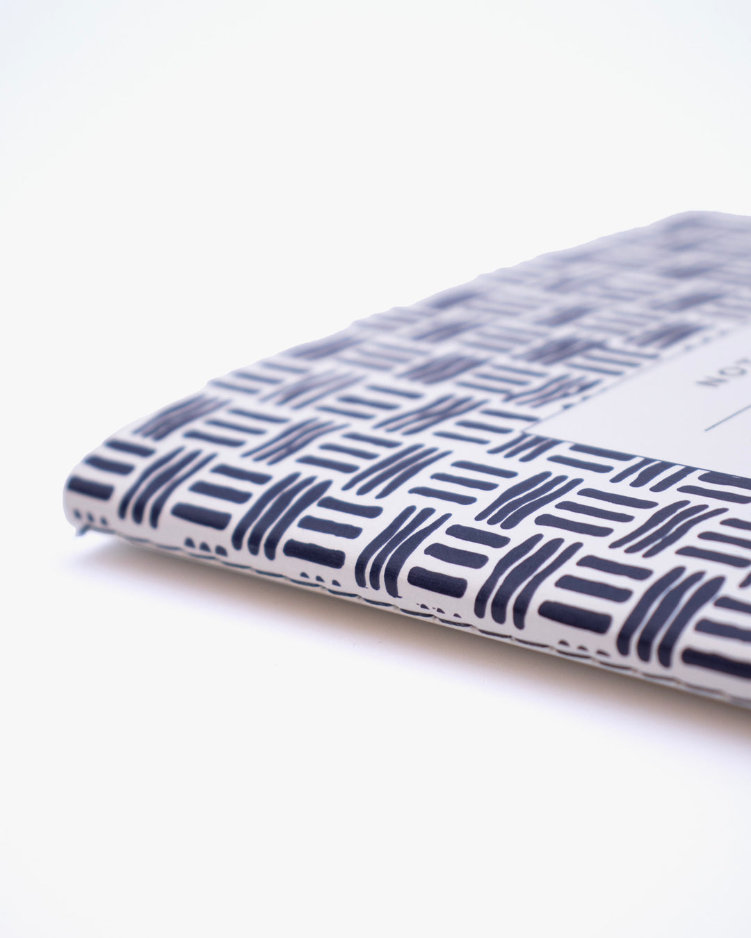 Kiriko Original Lined Notebook, Navy and White Basket-Weave