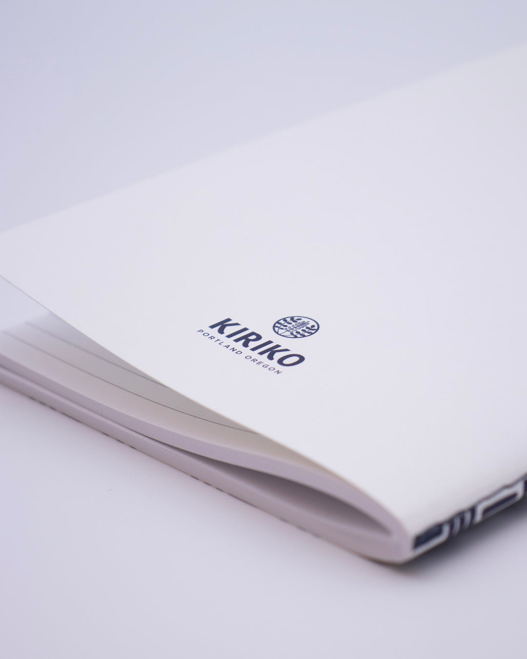 Kiriko Original Lined Notebook, Navy and White Basket-Weave