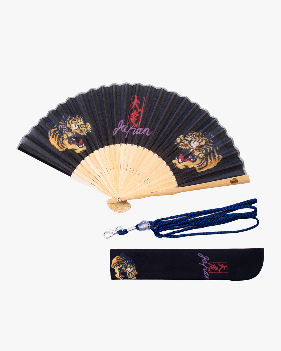 Wa-Modern, Hand Fan with Tassel, Tiger