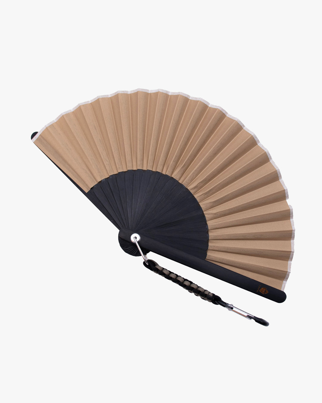 Wa-Modern, Hand Fan with Carabiner, Gold and Blue