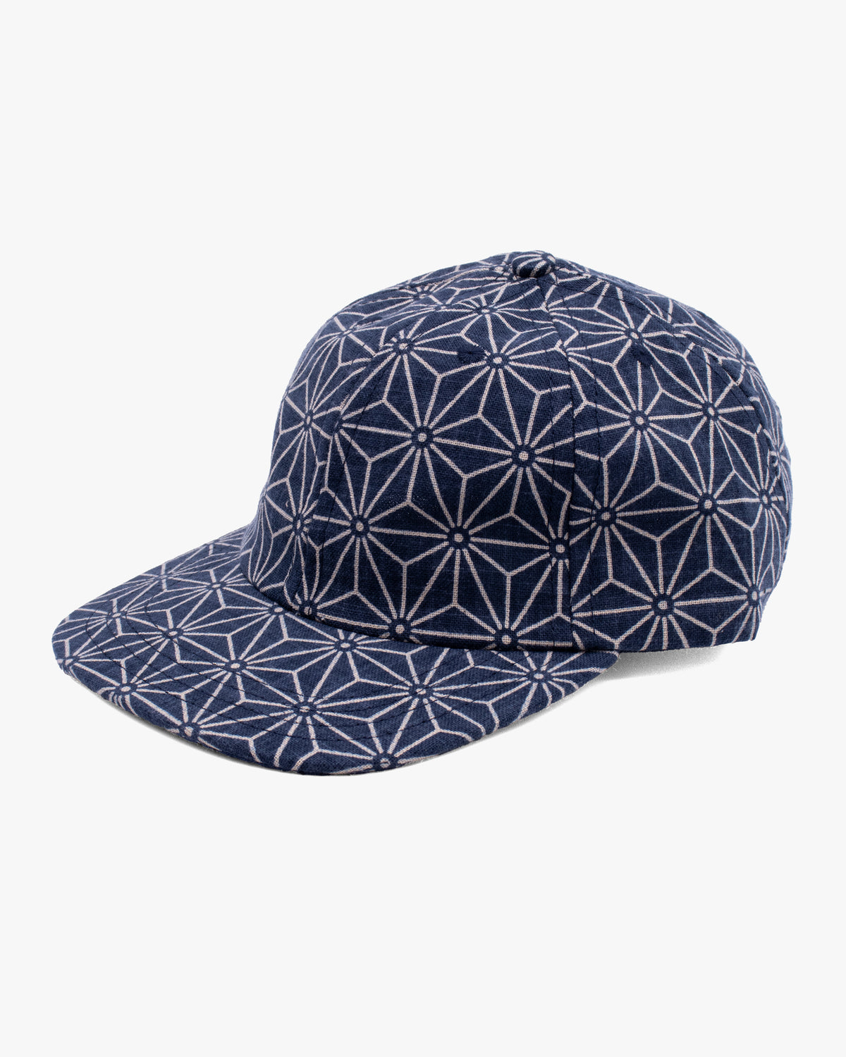 Kiriko Original Cap, 6-Panel, Indigo Asanoha with Sashiko Underbill