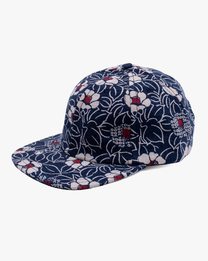 Kiriko Original Cap, 6-Panel, Indigo Tsubaki with Sashiko Underbill