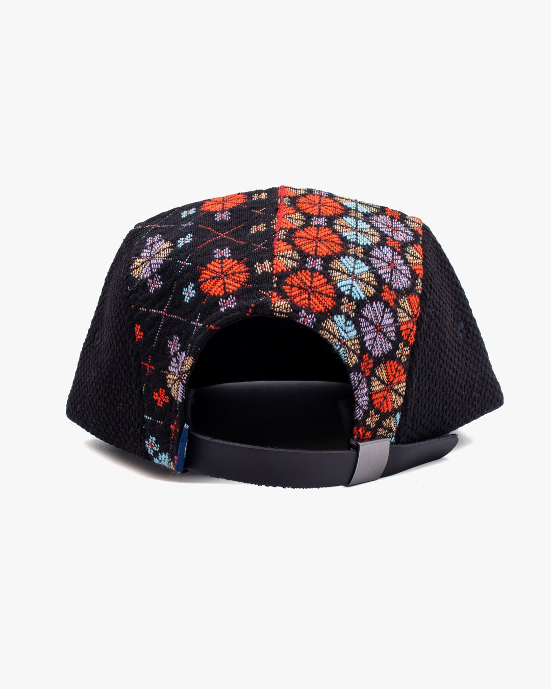 Kiriko Original Cap, 5-Panel, Two Tone, Multicolor Chrysanthemum French Jacquard with Black Sashi-Ori