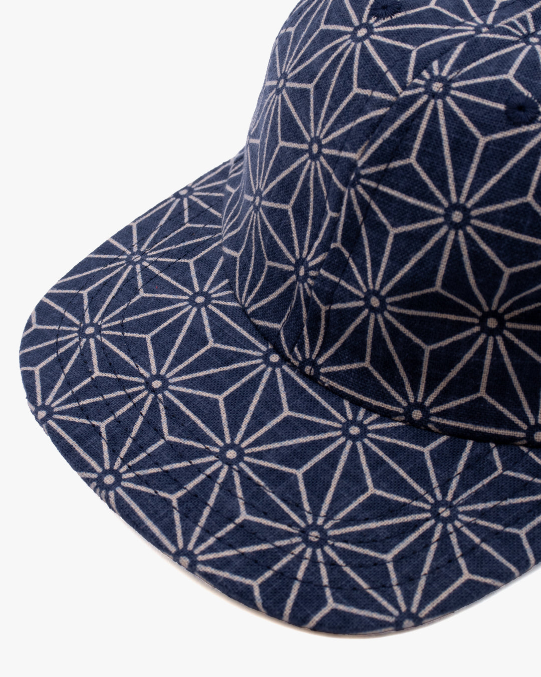Kiriko Original Cap, 6-Panel, Indigo Asanoha with Sashiko Underbill