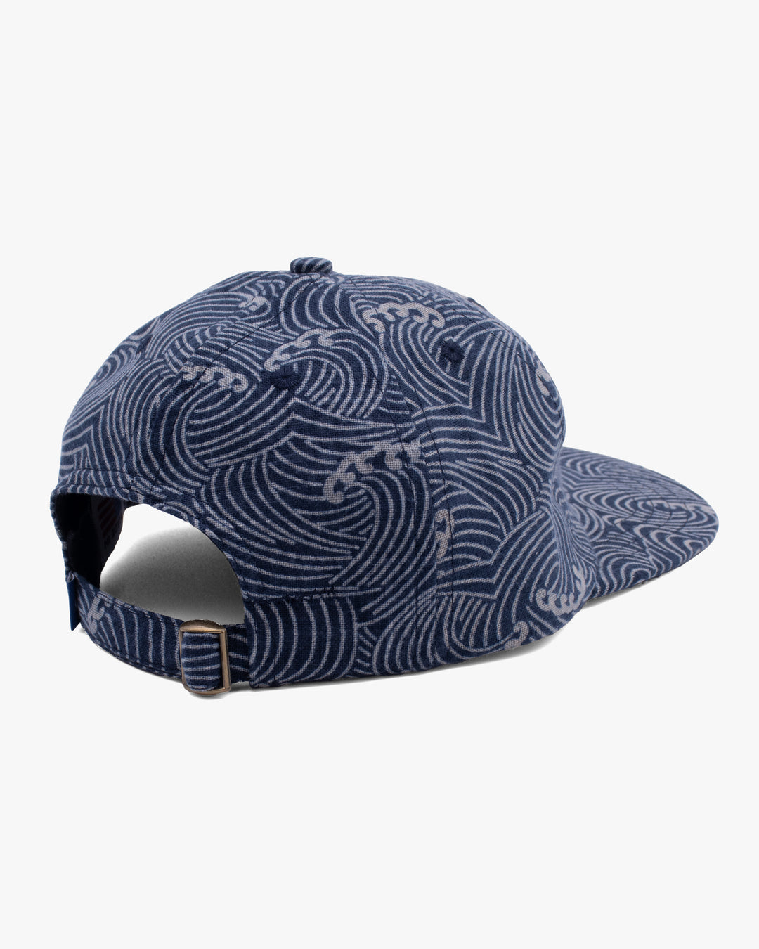 Kiriko Original Cap, 6-Panel, Indigo Nami with Sashiko Underbill