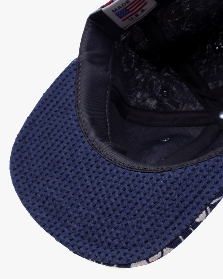 Kiriko Original Cap, 6-Panel, Indigo Tsubaki with Sashiko Underbill