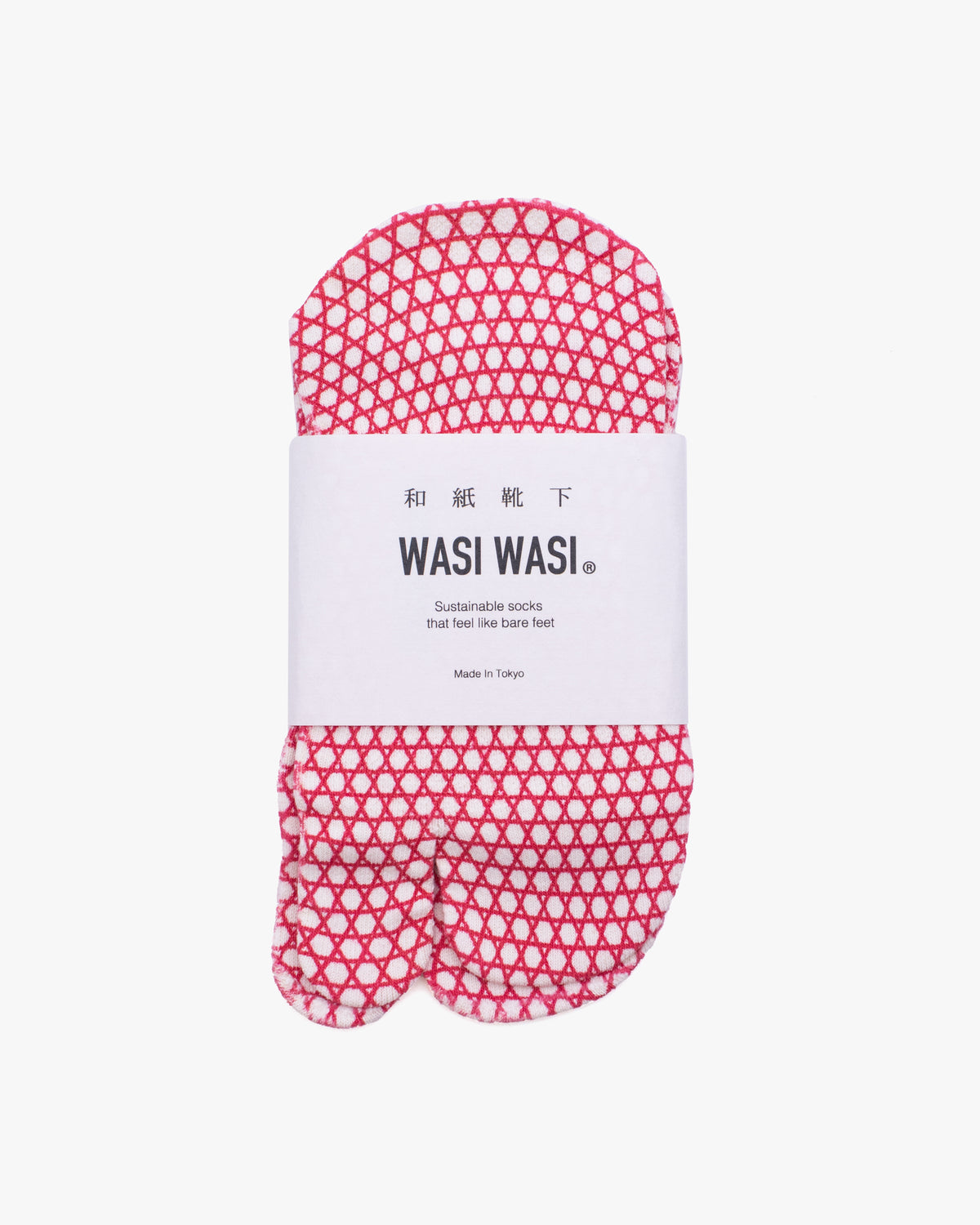 Tabi Socks, Wasi Wasi, Kagome Red