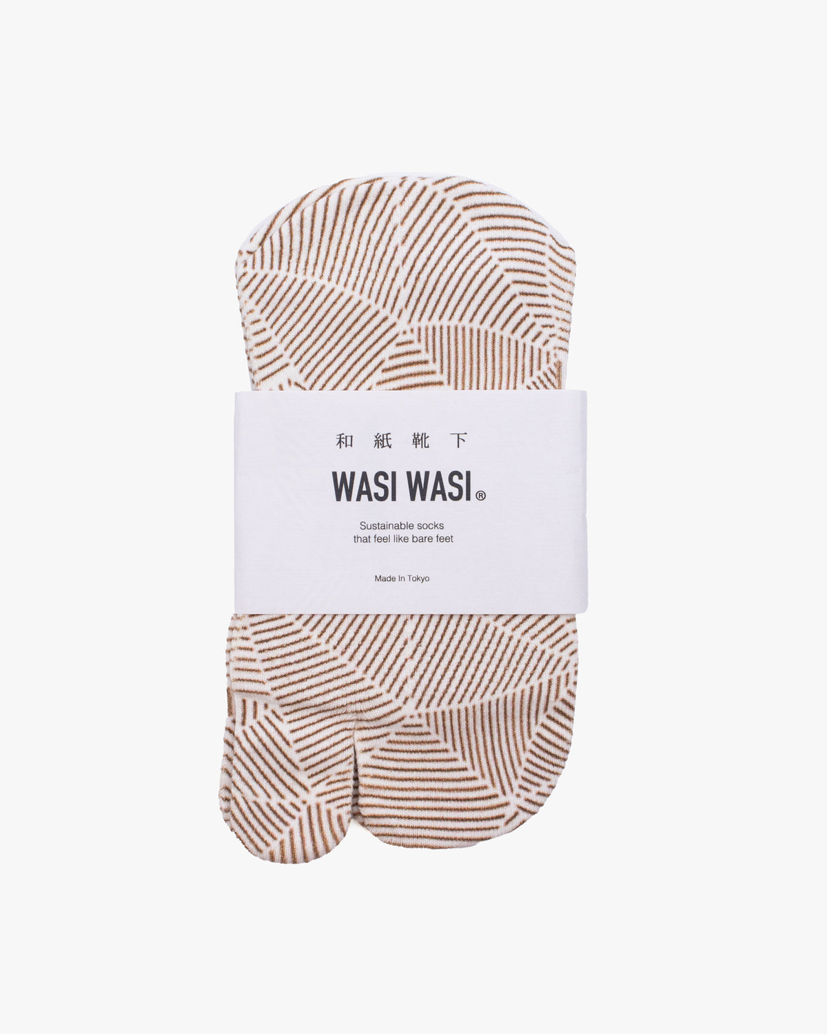 Tabi Socks, Wasi Wasi, Geometric Brown
