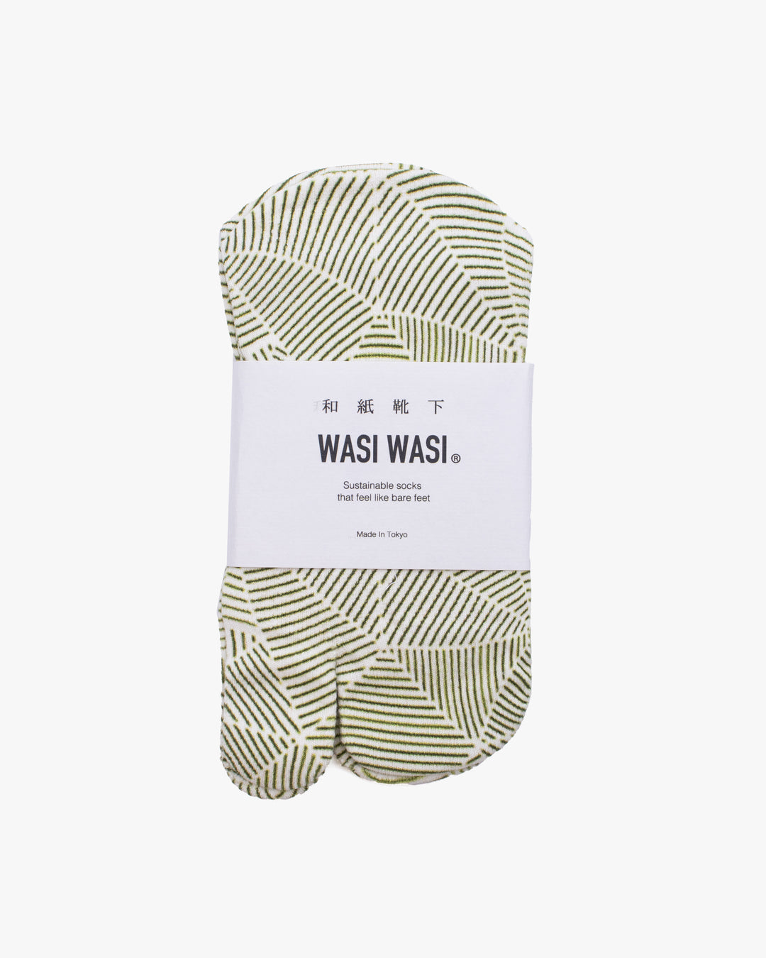 Tabi Socks, Wasi Wasi, Geometric Green