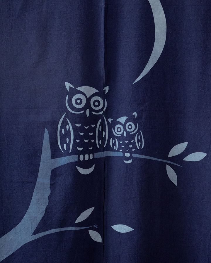 Indigo Noren, Owls and Moon