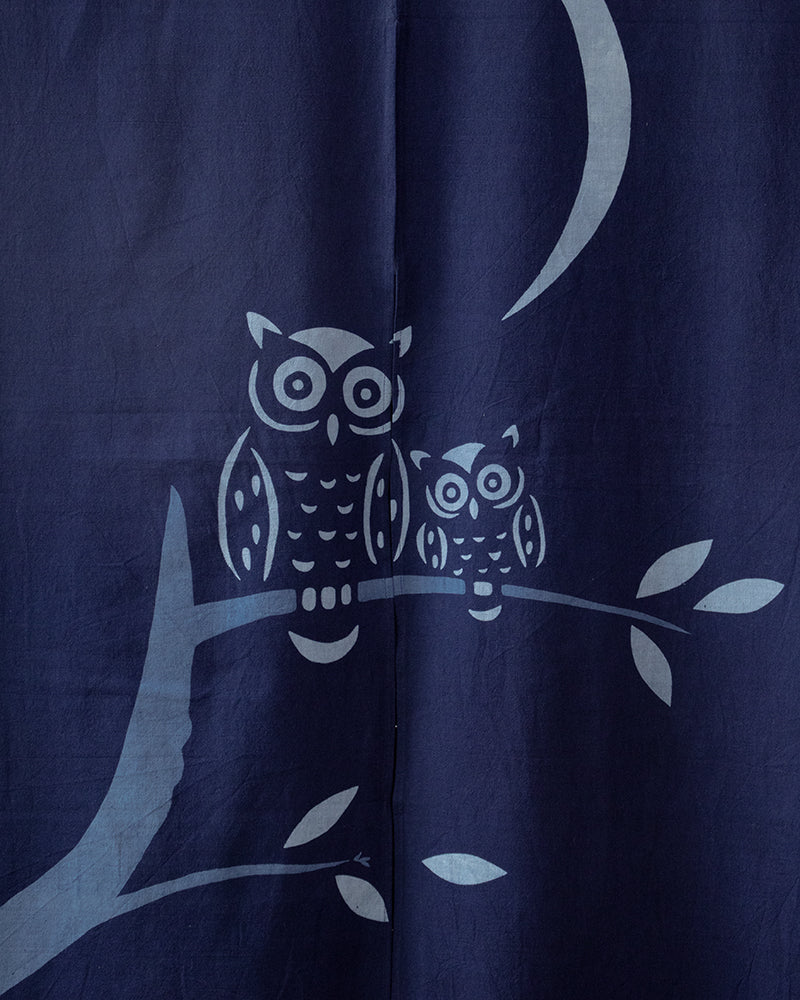 Indigo Noren, Owls and Moon