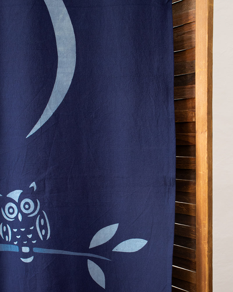 Indigo Noren, Owls and Moon