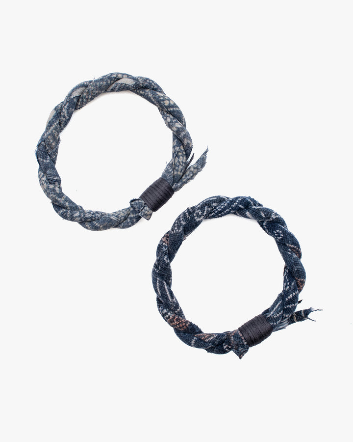 Boet x Kiriko Bracelet, Vintage Washed Indigo with Katazome