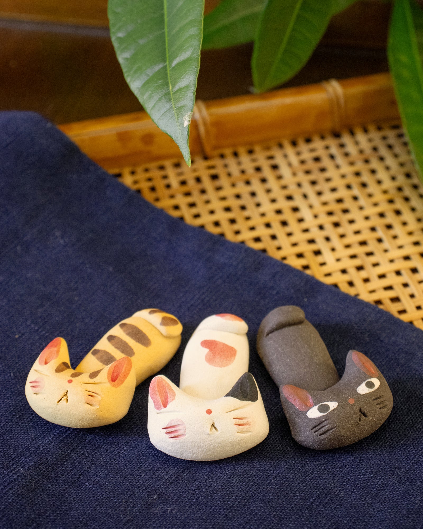 Chopstick Rest, Kawai, Handmade Style Cats