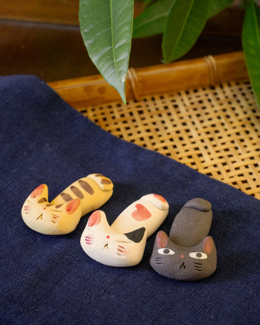 Chopstick Rest, Kawai, Handmade Style Cats