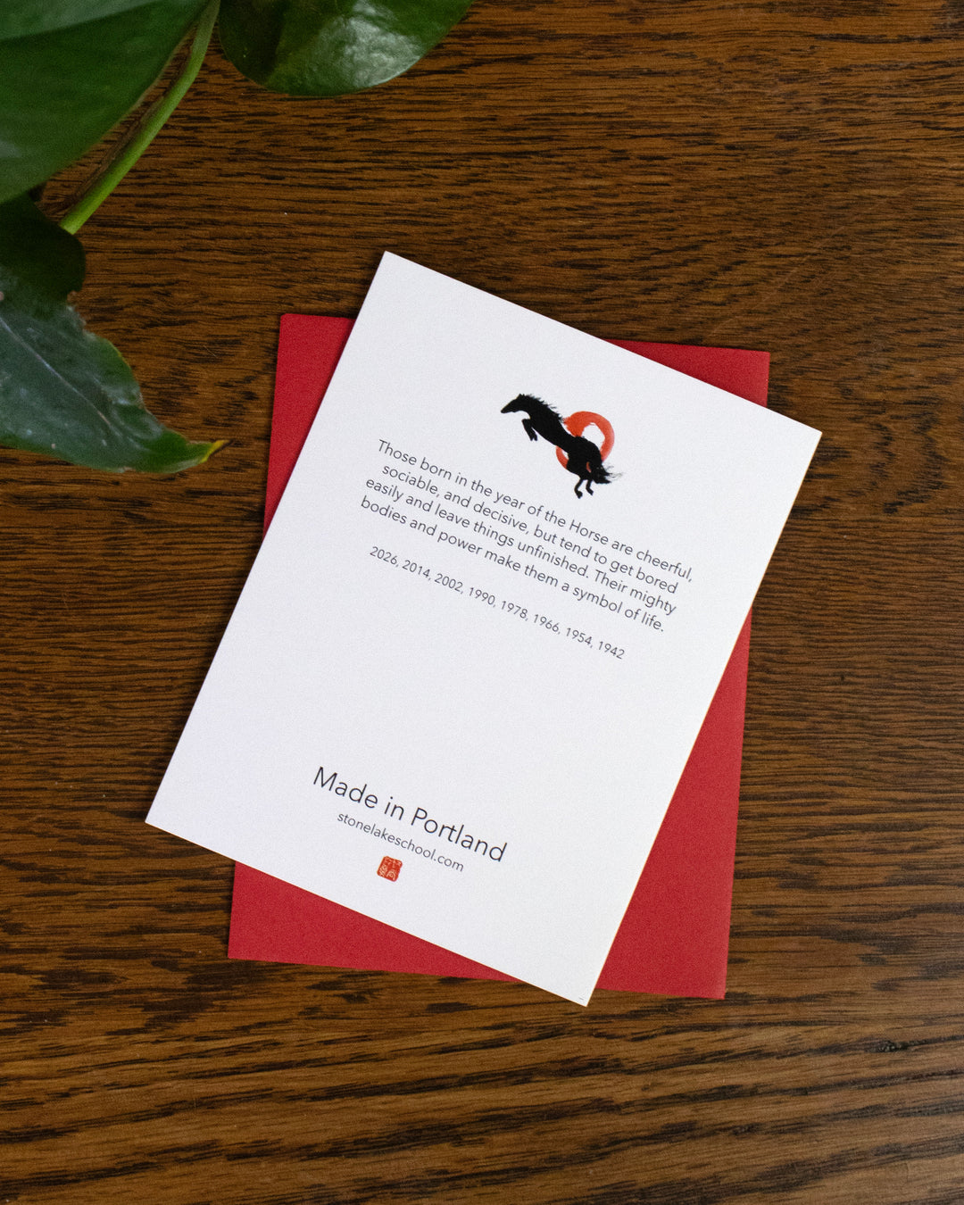 Greeting Cards, Card with Envelope, Year of the Horse, Color Blocked