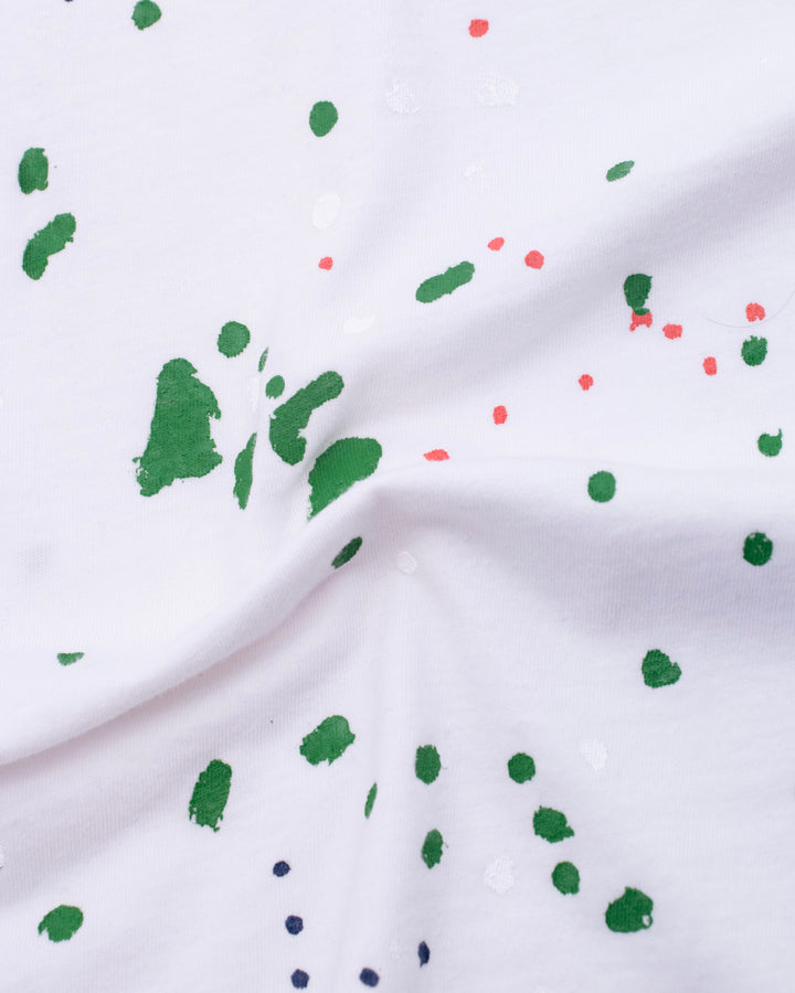 Kiriko Original Tee, 3.8 oz Cotton, Painter Tee with Patches, White